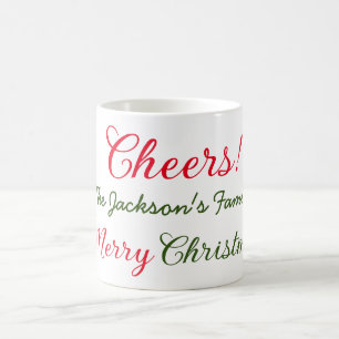 Taza De Café feliz navidad saludos agregar nombre de familia te