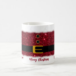 Taza De Café Feliz Navidad-Santa-Deslumbrante Rojo-