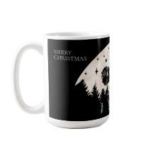 Feliz Navidad Santa Sleigh Reindeer Luna llena