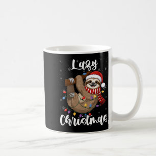 Taza De Café Feliz Navidad Santa Slothmas Lazy