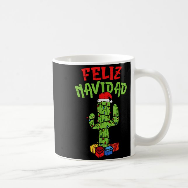 Taza De Café Feliz Navidad Shirt Mexican Christmas Cactus Xmas  (Derecha)