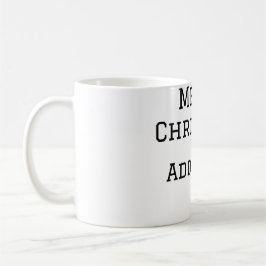 Taza De Café Feliz Navidad simple añadir nombre mínimo para el 