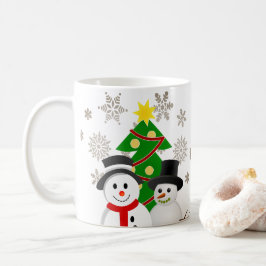 Taza De Café Feliz Navidad Snowman personalizado