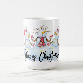 Taza De Café Feliz Navidad Snowmen Café Mug
