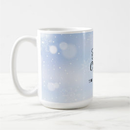 Taza De Café Feliz Navidad Snowy Sky personalizado