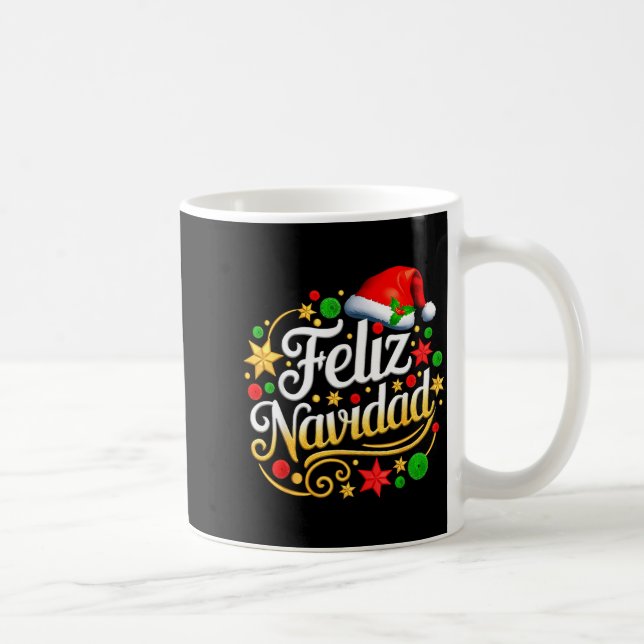Taza De Café Feliz Navidad Spanish Mexican Christmas Xmas Holid (Derecha)