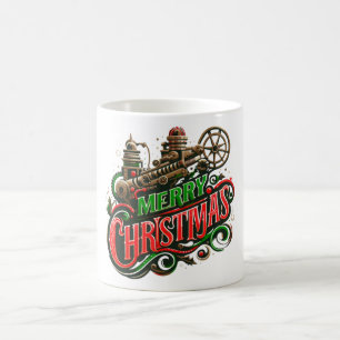 Taza De Café Feliz Navidad steampunk