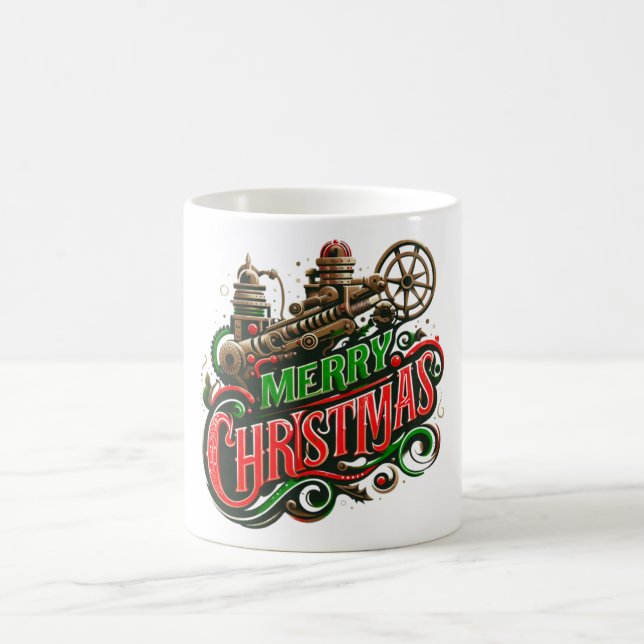 Taza De Café Feliz Navidad steampunk (Centro)