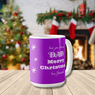 Taza De Café Feliz Navidad Te Amas Por Siempre Papá Mauve