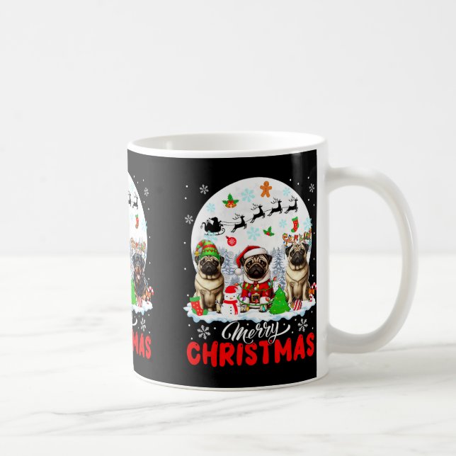 Taza De Café Feliz Navidad Tres Reinos de Santa Elf Rottweile (Derecha)