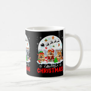 Taza De Café Feliz Navidad tres renos de Santa Elf Dalmacia