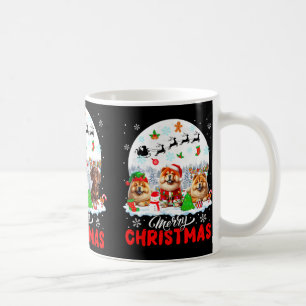 Taza De Café Feliz Navidad Tres Reyes de Santa Elf Dachshund