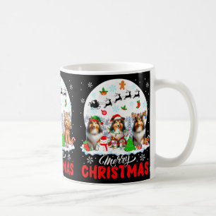 Taza De Café Feliz Navidad Tres Sproodles de Renos de Santa Elf