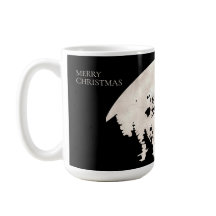 Feliz Navidad Trineo de Santa Reno Luna Llena
