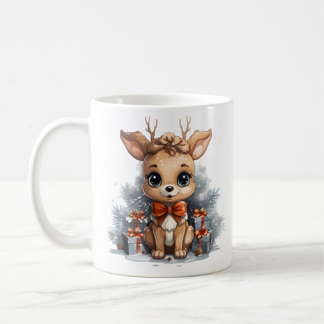Taza De Café Feliz Navidad venado (Izquierda)