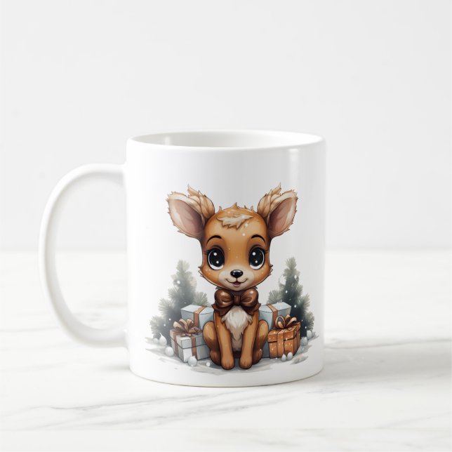 Taza De Café Feliz Navidad venado (Izquierda)