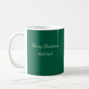 Taza De Café Feliz Navidad verde planicie vacaciones en solitar