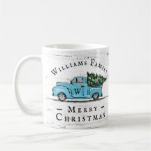 Feliz Navidad Vintage Blue Truchouse Mug