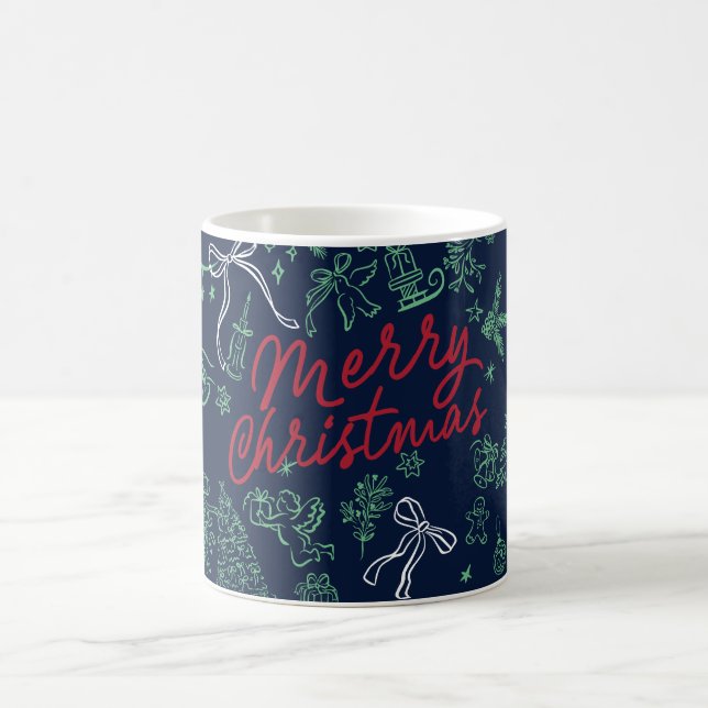 Taza De Café Feliz Navidad Whimsical (Centro)