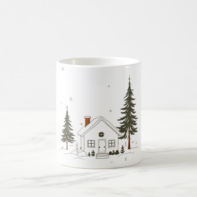 Taza De Café Feliz Navidad Winter Wonderland Mug. (Centro)