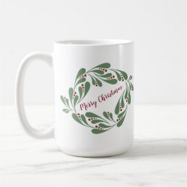 Taza De Café Feliz Navidad Wreath - Mug