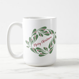 Taza De Café Feliz Navidad Wreath - Mug