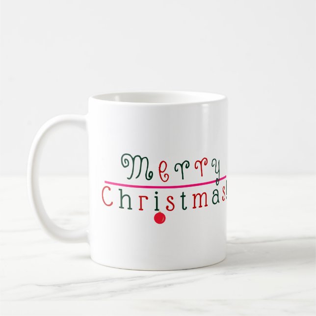 Taza De Café Feliz Navidad y adorno colgante, jolly Diversión (Izquierda)
