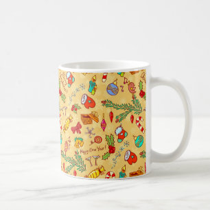 Taza De Café Feliz Navidad Y Feliz Año Nuevo