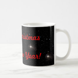 Taza De Café Feliz Navidad Y Feliz Año Nuevo En Las Estrellas