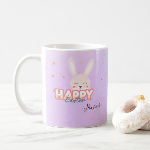 Taza De Café Feliz nombre de conejo de Pascua
