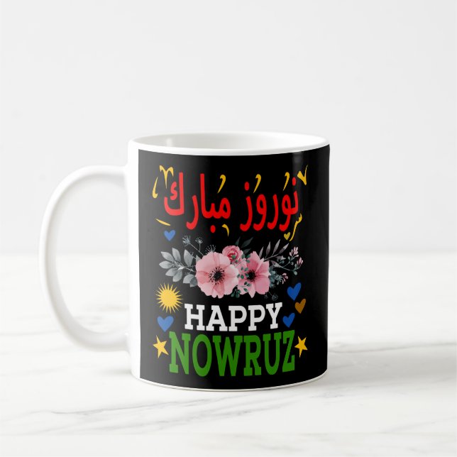 Taza De Café Feliz Nowruz Mubarak Kurdistán nuevo persa (Izquierda)