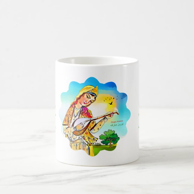 Taza De Café Feliz Nowruz Mug (Centro)