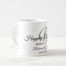 Feliz Nunca Después De Monograma Café Mug