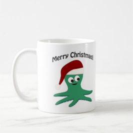 Taza De Café Feliz octopo navideño