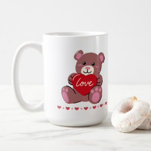 Taza De Café Feliz oso lindo día de San Valentín