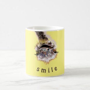 Taza De Café Feliz Ostrich Gracioso Sonrisa en Mug - Texto Pers