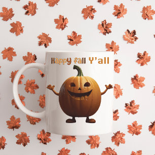 Taza De Café Feliz otoño, adorables calabazas de cerdo