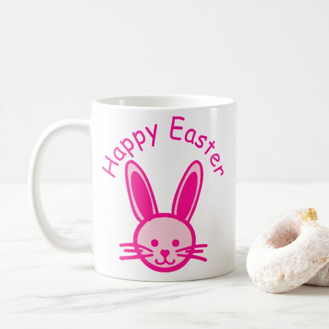 Taza De Café Feliz Pascua (Con donut)