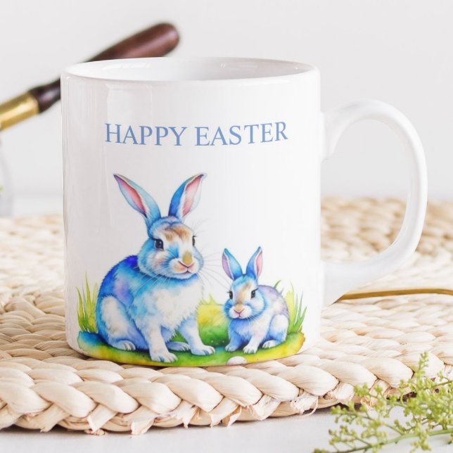 Taza De Café Feliz Pascua (Cute happy easter bunny mug.)