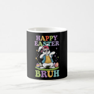 Taza De Café Feliz Pascua Bruh Funny Dabbing Bunbit Bro