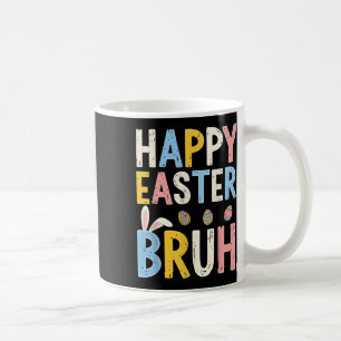 Taza De Café Feliz Pascua Bruh Meme Gracioso conejito hermano a
