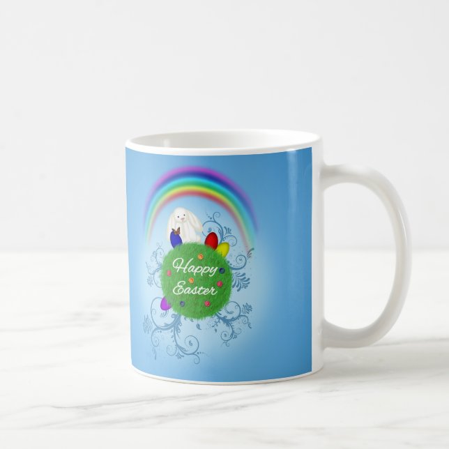 Taza De Café Feliz Pascua Colorida Planeta (Derecha)