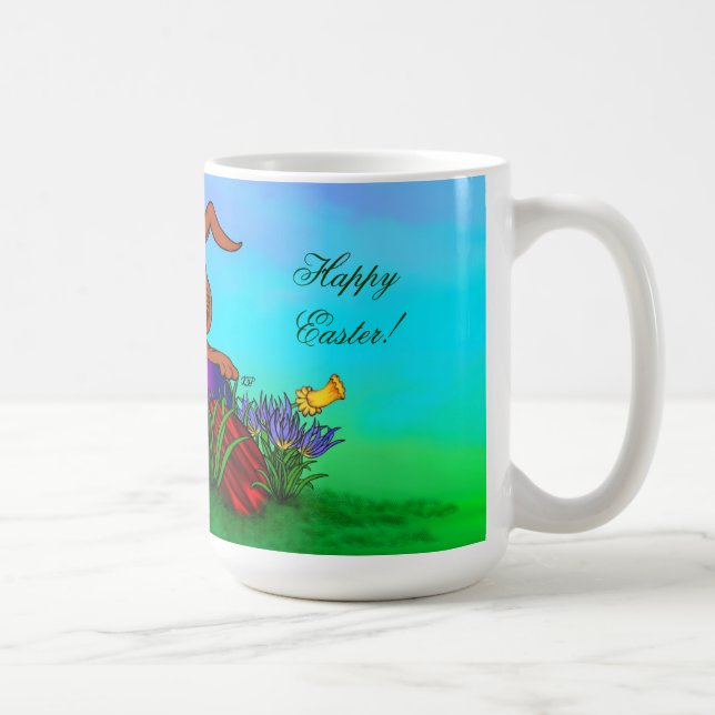 Taza De Café ¡Feliz Pascua! Conejo de Pascua (Derecha)