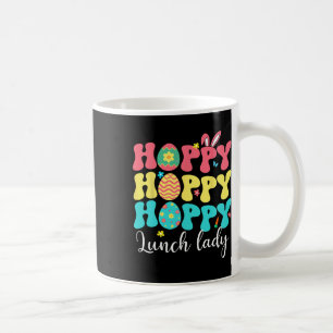 Taza De Café Feliz Pascua Dama del Almuerzo Conejo Colorido Equ