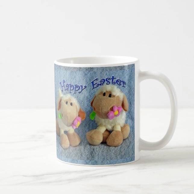 Taza De Café Feliz Pascua Lambs (Derecha)