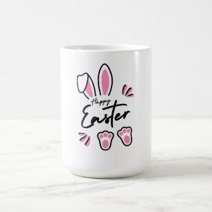 Taza De Café Feliz Pascua (Rosa)