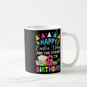 Taza De Café Feliz Pascua son mis huevos de conejo de cumpleaño