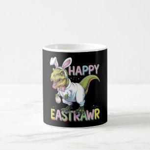 Taza De Café Feliz Pascua T Rex Pascua Dinosaurio Conejo Huevo