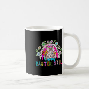Taza De Café Feliz Pascua Y Todos Tres Cazadores De Huevos De C