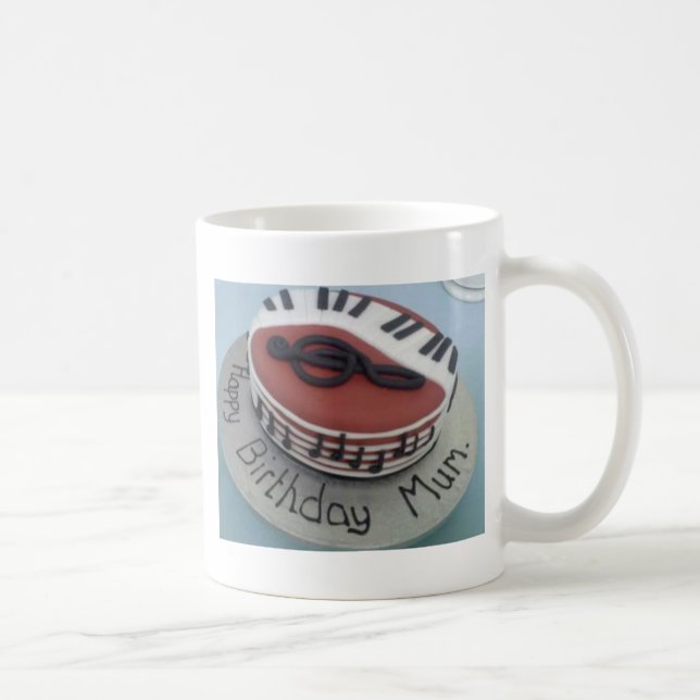 Taza De Café Feliz pastel de mamá de cumpleaños (Derecha)